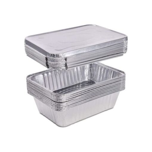 660ml Foil Container with Lid - 100pcs