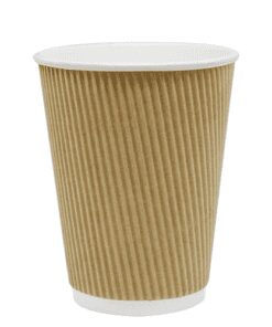 250ml Ripple Paper Cups - 25pcs