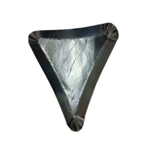 Snacks Paper Plate Triangle Silver - 80pcs